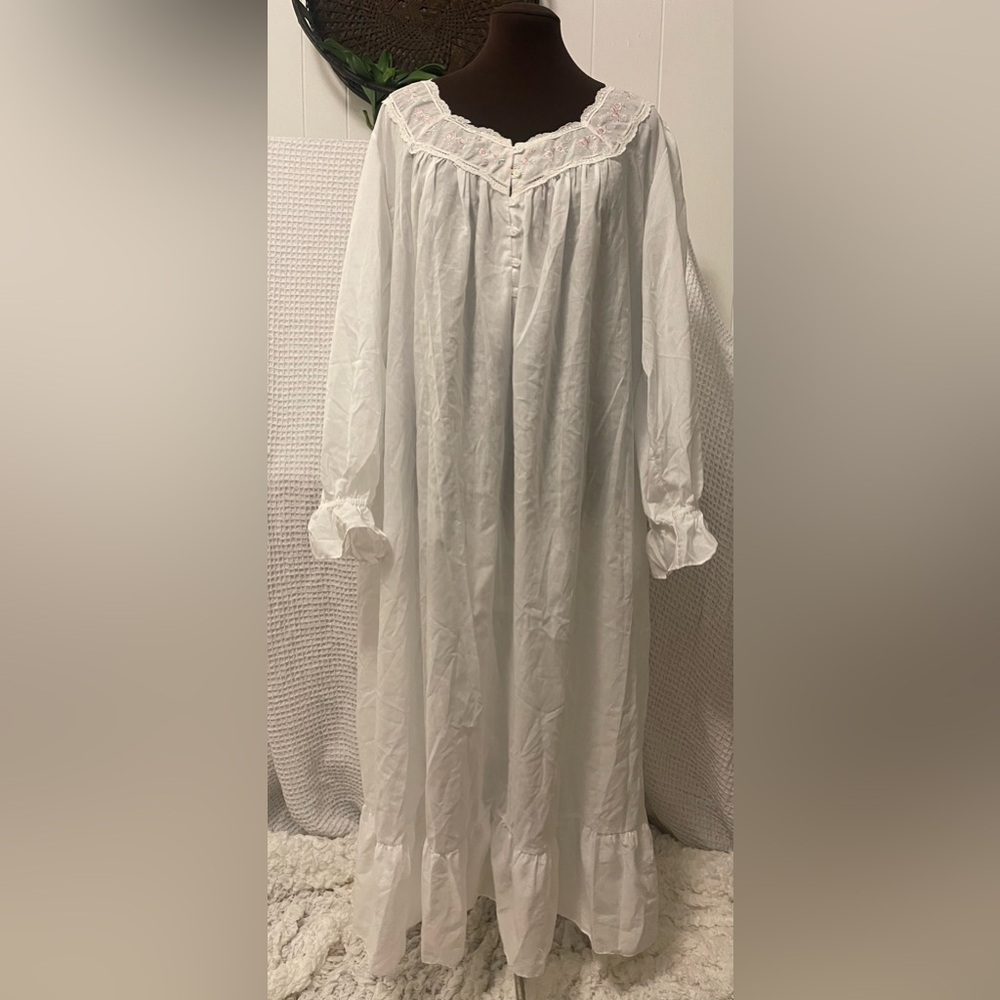 Solange Country Gown with Embroidery and Ruffle Hem